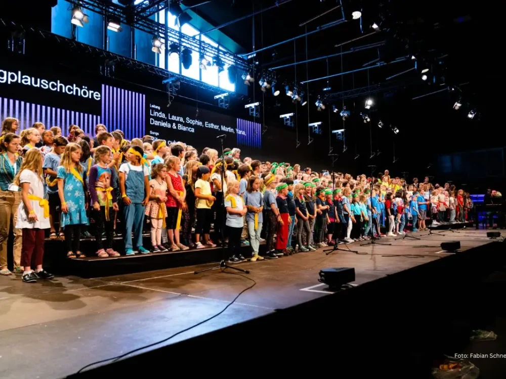Konzert beim Schweizer Kinder- und Jugendchorfestival in den Eulachhallen Winterthur