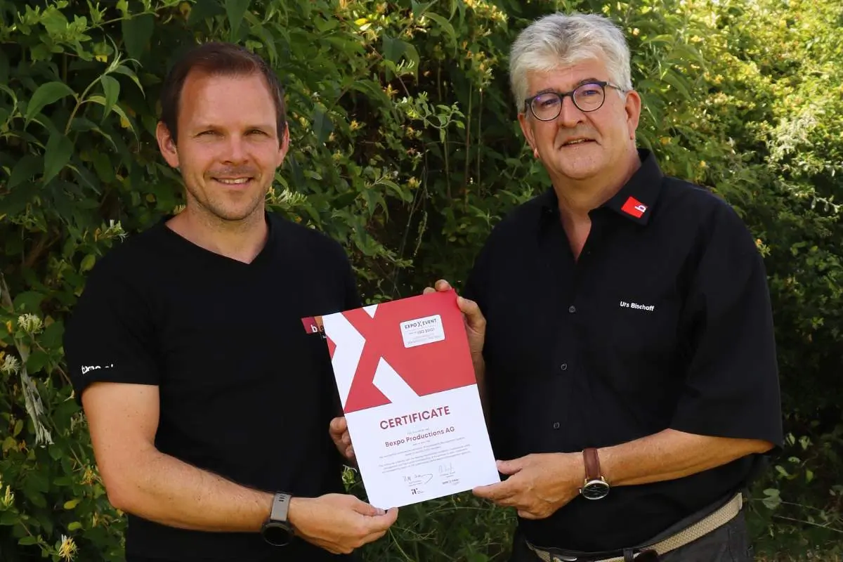 ISO 20121-Zertifizierung Bexpo Messebau