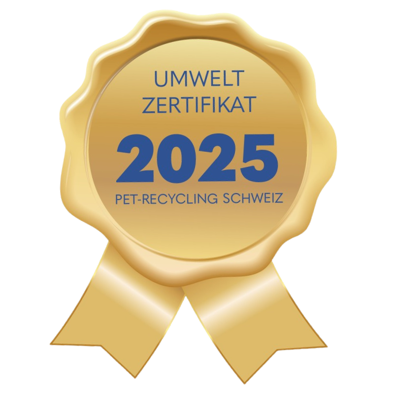 Siegel PET Recycling Schweiz Umweltzertifikat